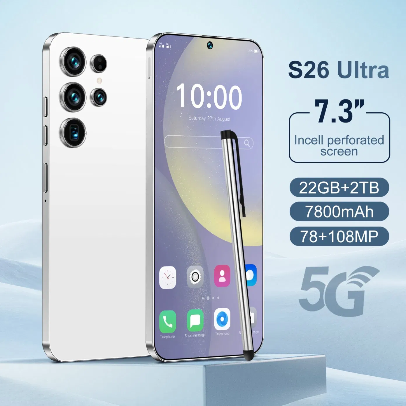 Смартфон S26 Ultra 22GB+2TB, 5G, Android 14