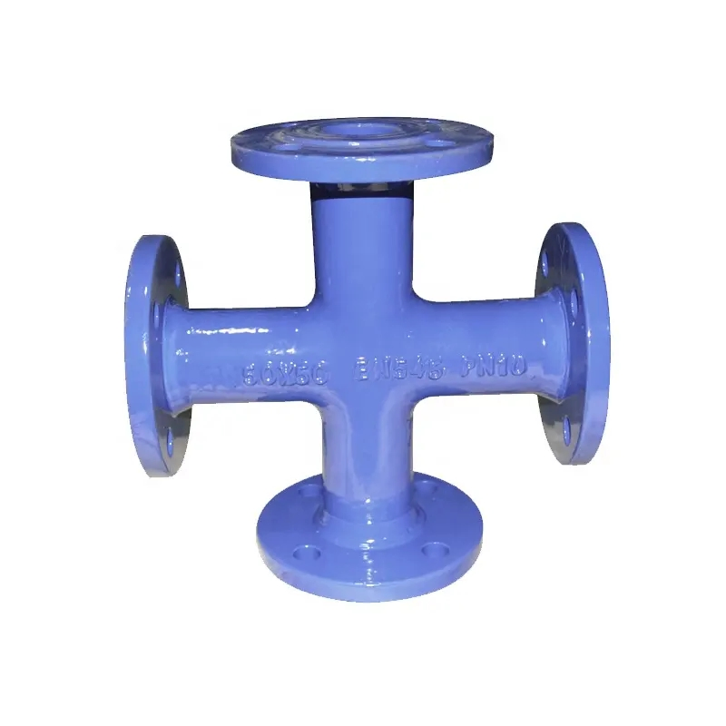 ISO2531 En545 En598 Epoxy Ductile Iron Di Pipe Fittings All Flanged Cross