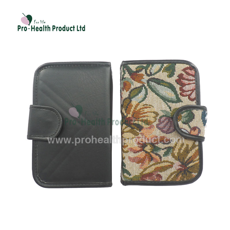 56 Compartments 2 Week PU Leather Pill Organizer Box With Wallet Cover