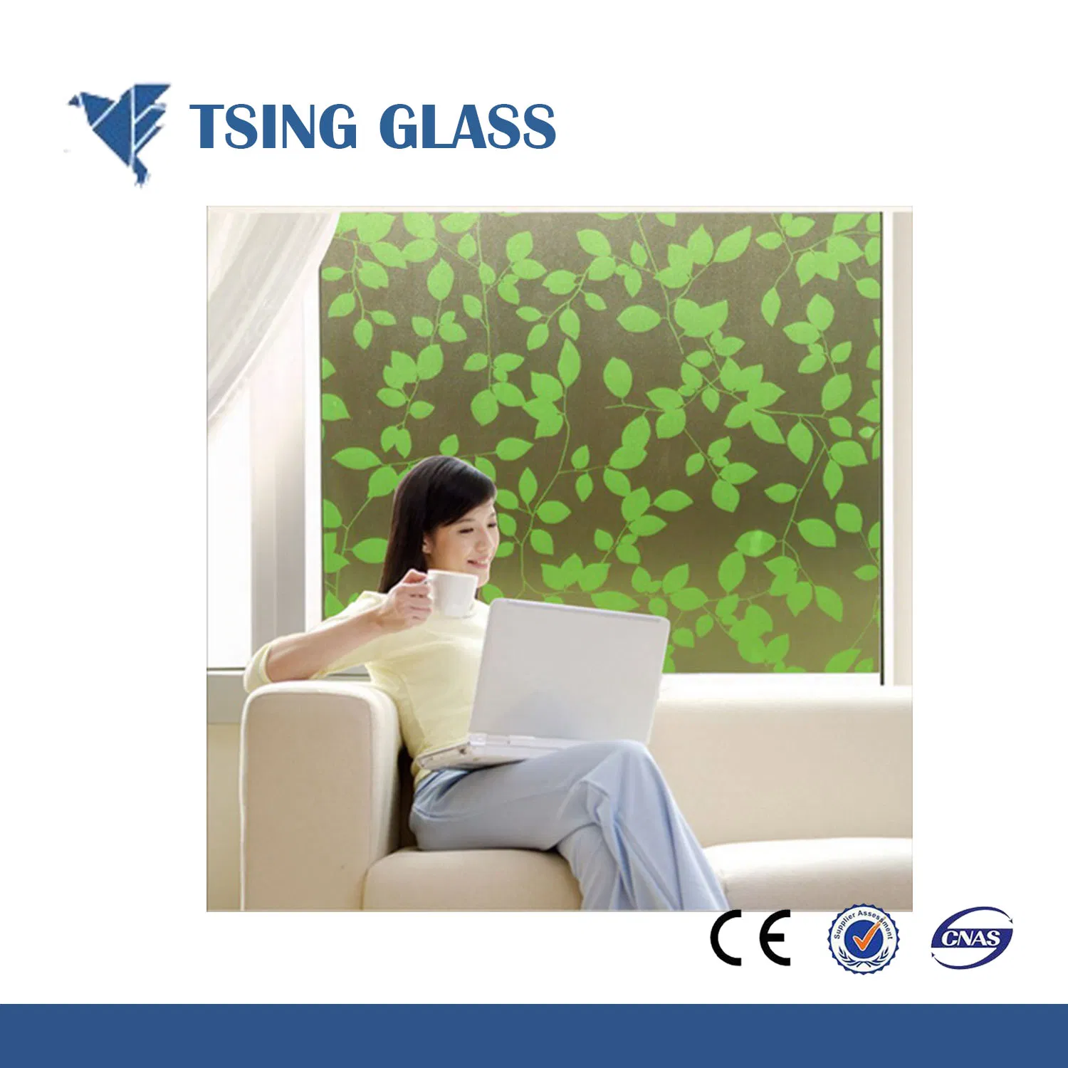 6-12mm Tempered Sandblasting Glass for Bathroom/Office