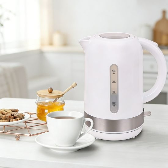 1.7L Electric Cordless Plastic Stainless Steel Fast Boiling Transparent Window Kettle