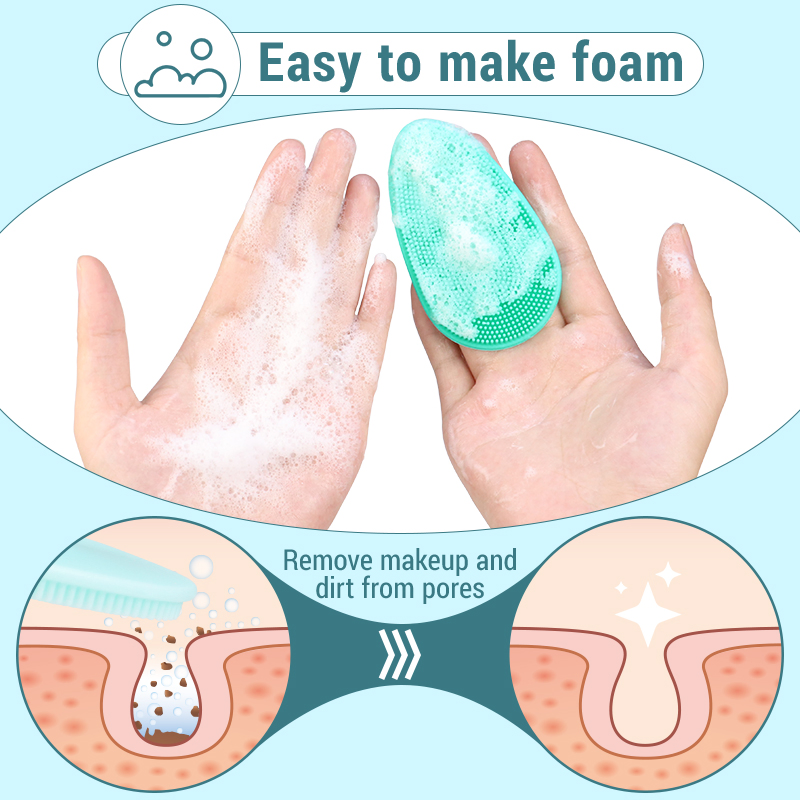 Набор из 4 силиконовых щёток для умывания лица