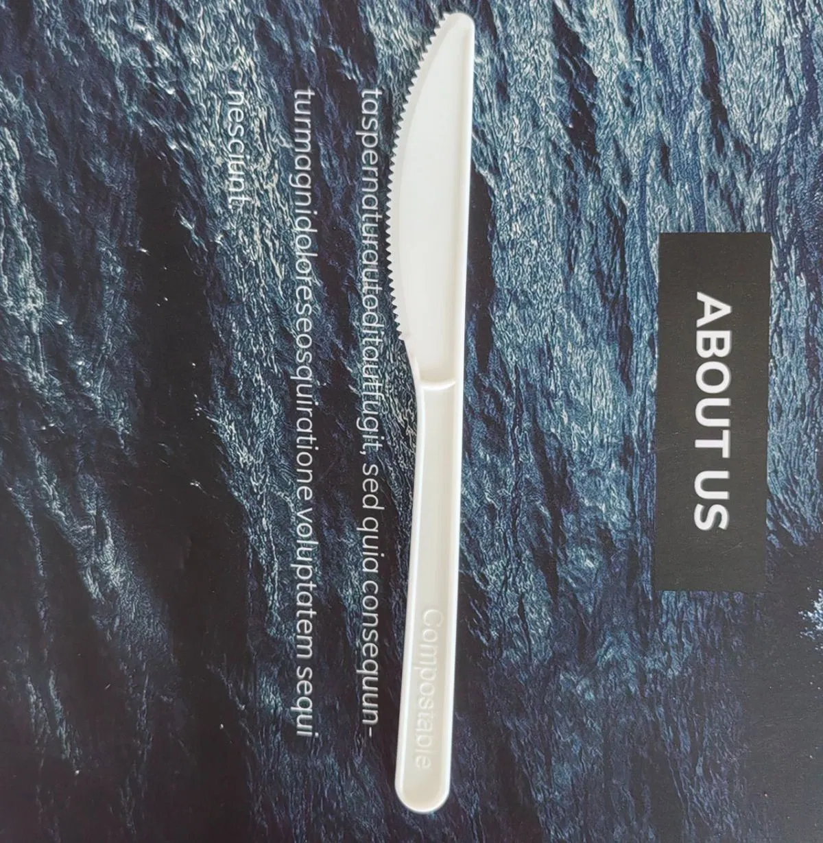 Biodegradable Flatware 100% Eco Compostable Knives Cpla Fork Spoon Tableware Set