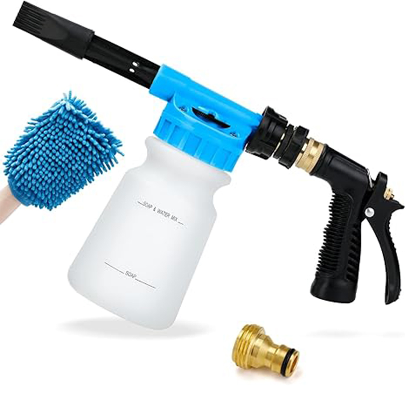 Detergent Sprayer Wash Soap Sprayer Bottle with Brass Connector Dual Filtration 1L