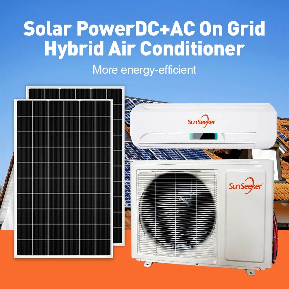 2.5HP 20000 BTU Mini Split Wall Mounted DC Solar Cell Energy Power Air Conditioner System Kit