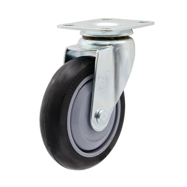 European Type Industrial Castor PU Trolley Casters Ball Bearings125mm Wheel Caster