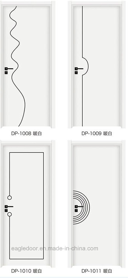 Simple Designs Modern Hospital Wood Door Design Melamine Finish Door Bedroom Interior Wooden Door (EI-HP0305)