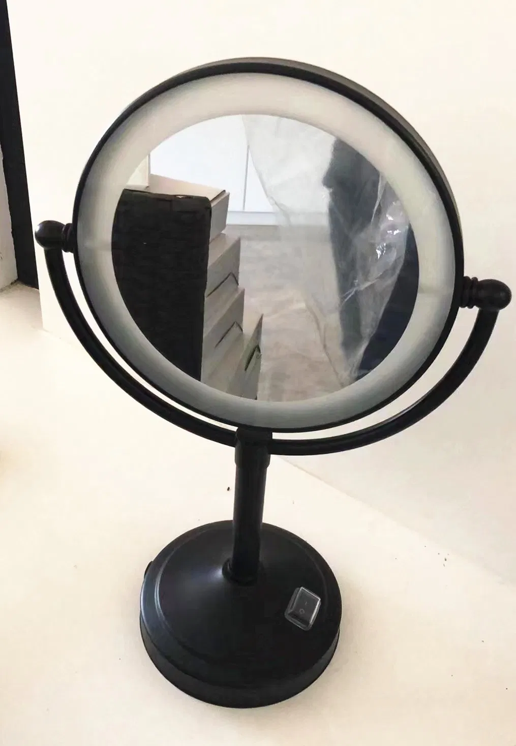 Hotel Desktop Double Side Mirror with LED Light