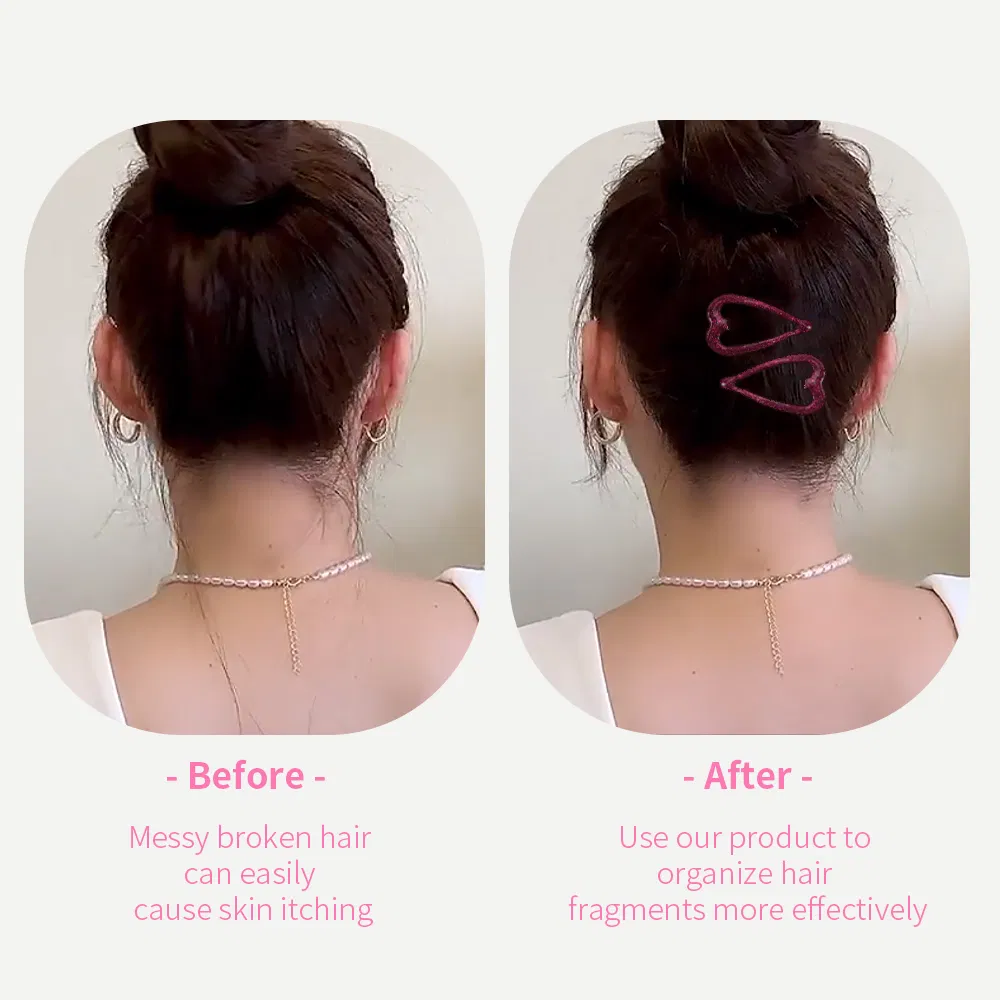 Water Drop Ornament Children's Baby Hairpins Oil Bb Bobby Heart Metal Hair Claw Clip Accessories for Kids