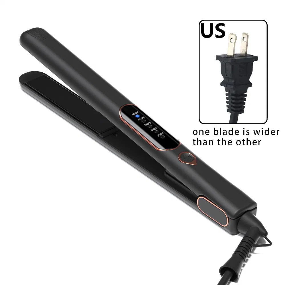 2025 PTC Heater 1 Inch LED Hair Straightener Flat Iron Hot Selling Middle East Electric 2 Hair Clips Glove for Household Use