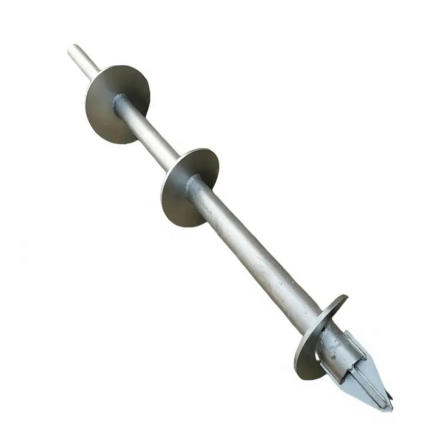 600mm 800mm 1.2m 1.6m 1.8m 2.0m 2.5m 3.0m Customized Length Ground Screw Pile with Hot DIP Galvanized, Helical Piles, for Foundation, Solar, House Base,