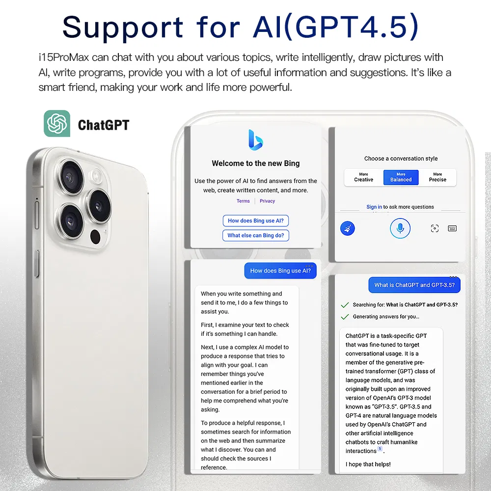 OEM Government Phone 5g Amoled Mtk Chip High Speed 64GB 8000mAh for I15 PRO Max Smart Phone