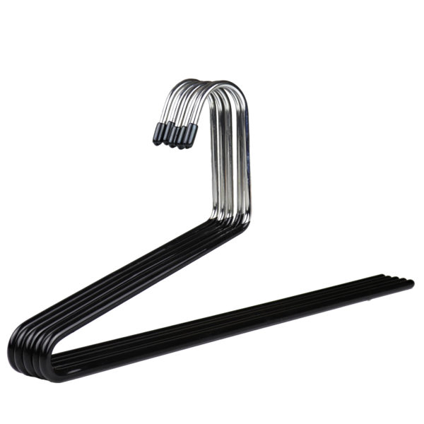 Manufacturer Spot Pants Drying Hanger Metal Hanger Anti Slip Black Stainless Steel Coat Hanger