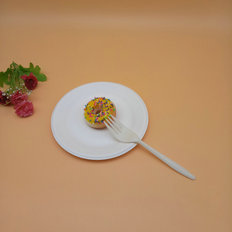 Wholesale Eco Friendly Cornstarch Biodegradable Forks Disposable Plastic Kitchenware