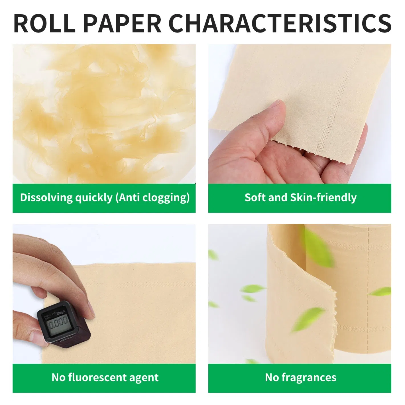 Wholesale Unbleached /Bleached Virgin Bamboo Pulp Instant Toilet Paper Roll Customize Packaging Top Best Custom Rolling Kitchen Jumbo 24 Roll Pack China Price