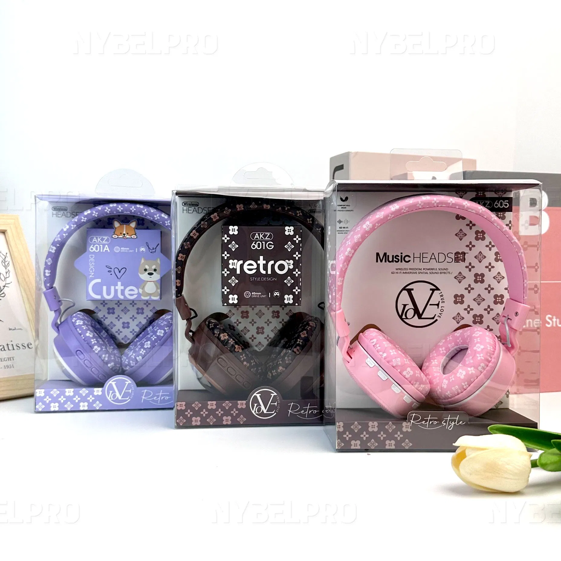 Nybelpro Purple/Pink Cute Animal Bluetooth Headset Regalos De Navidad Auriculares Con Bluetooth Hot-Selling Christmas Gifts Wireless Headphone for Children Kids