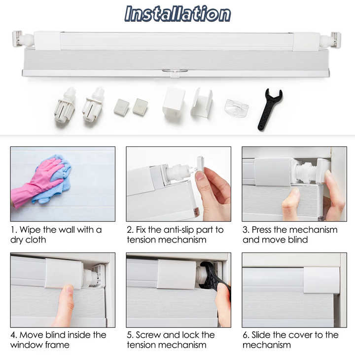 No Tools Easy Fix Honeycomb Blinds Drill Free Window Shade No Drill Cellular Blind