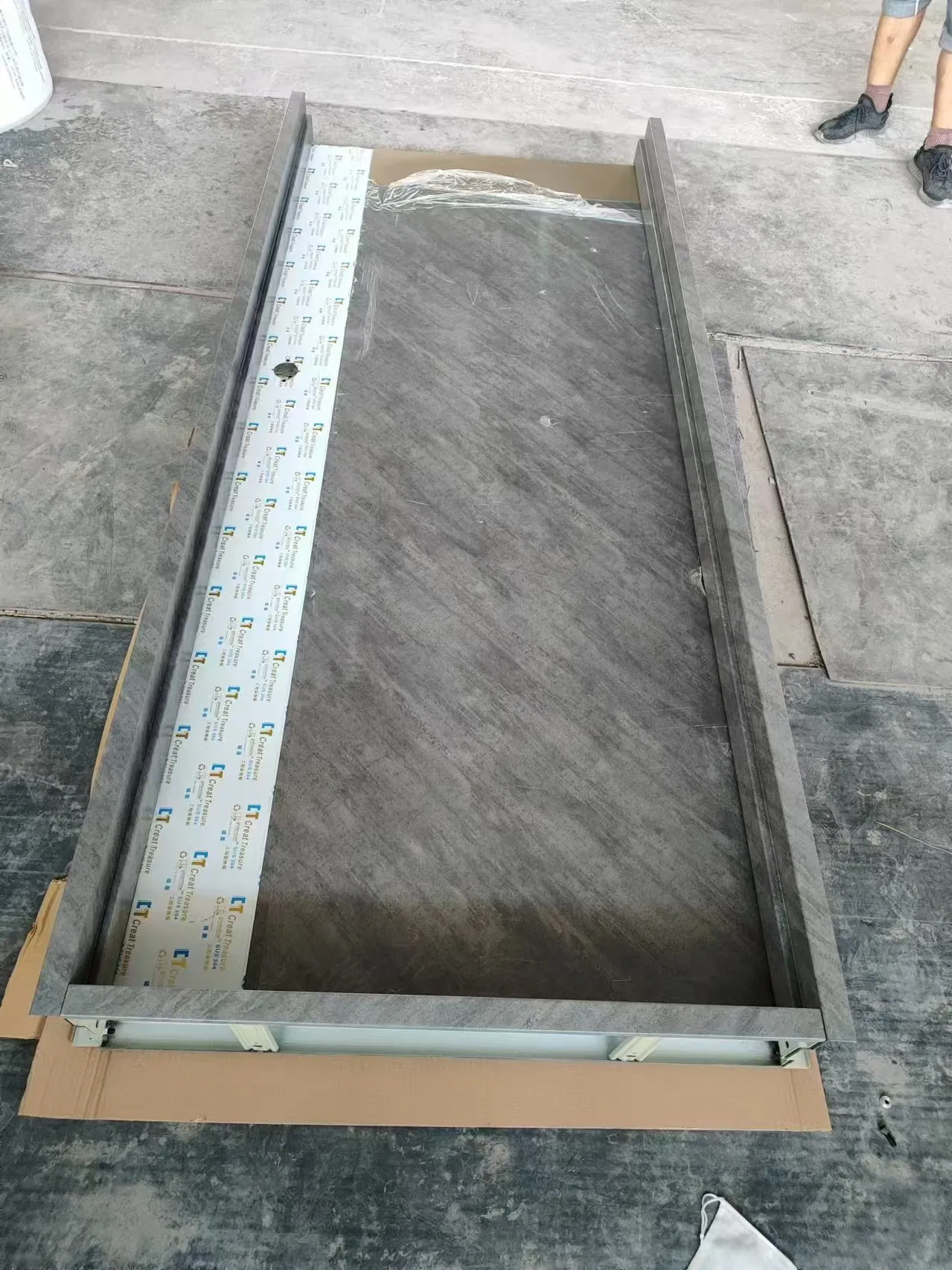 Rock Look Front Entry Metal Doors with Kd Frame for Houses