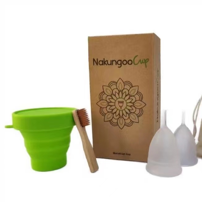 Long Handle Soft Menstrual Cup Medical Degrade Silicone Size S