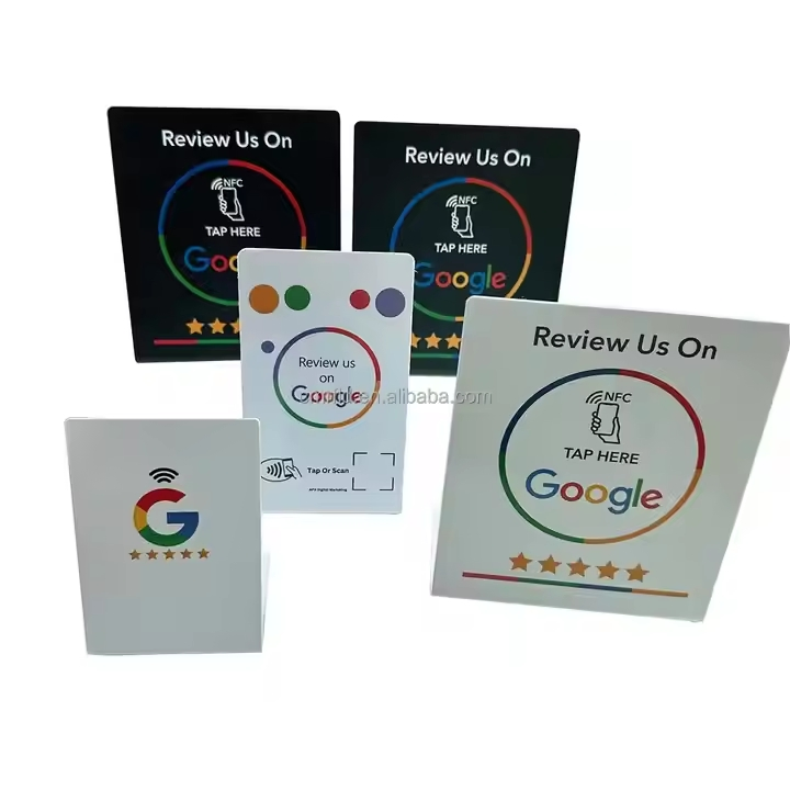 NFC Stand Display Card for Whatsapp Instagram Tiktok Business Promotion