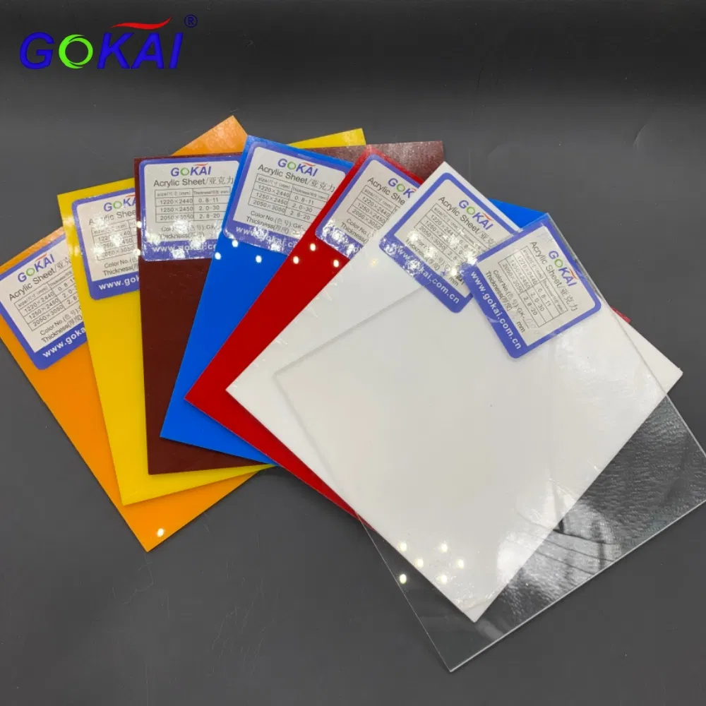 Gokai Transparent/Colored Glass 5mm-30mm Clear Cast Acrylic Sheet for Display/Advertising/Decoration