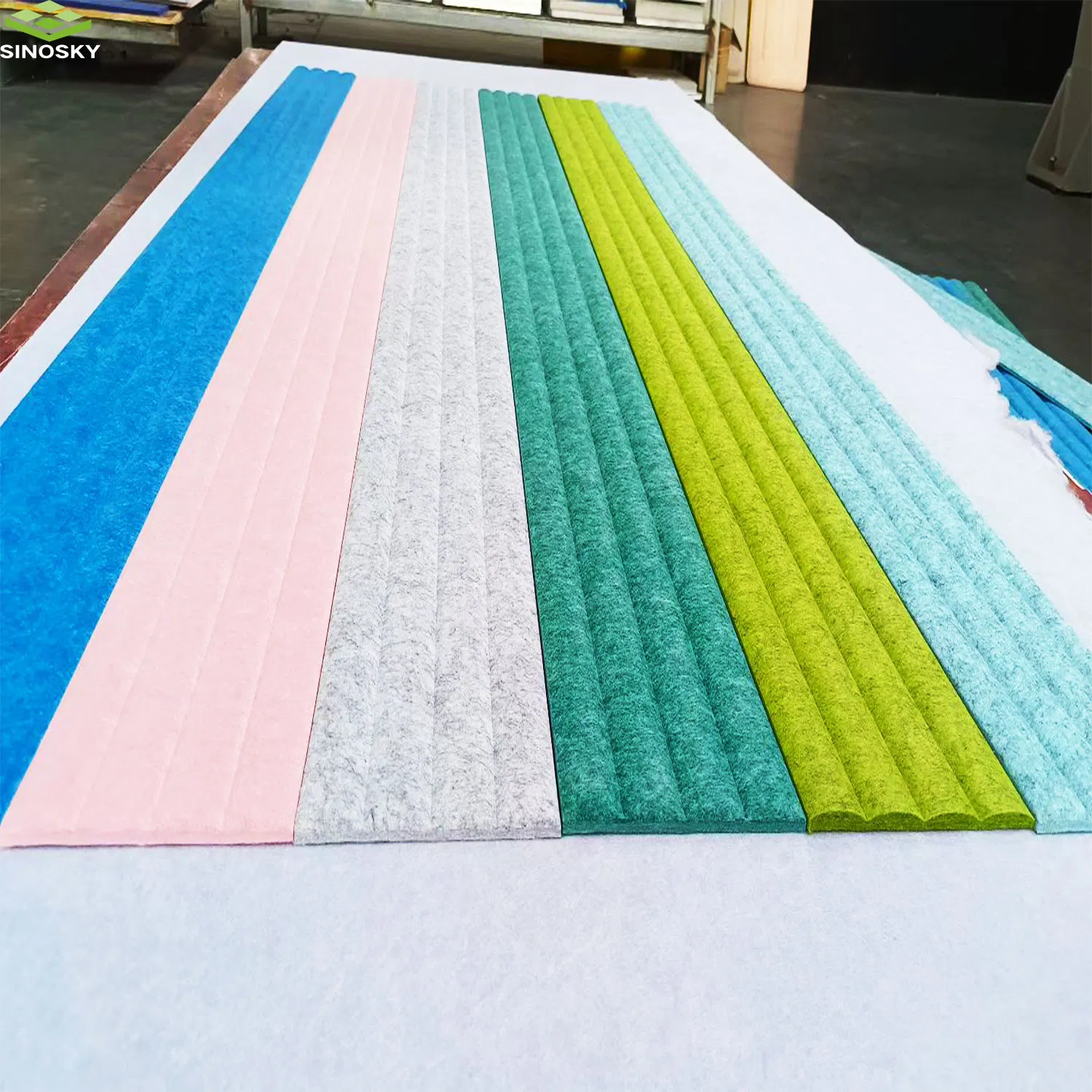Wave-Shaped Corrugated 3D Pet Acoustic Panel