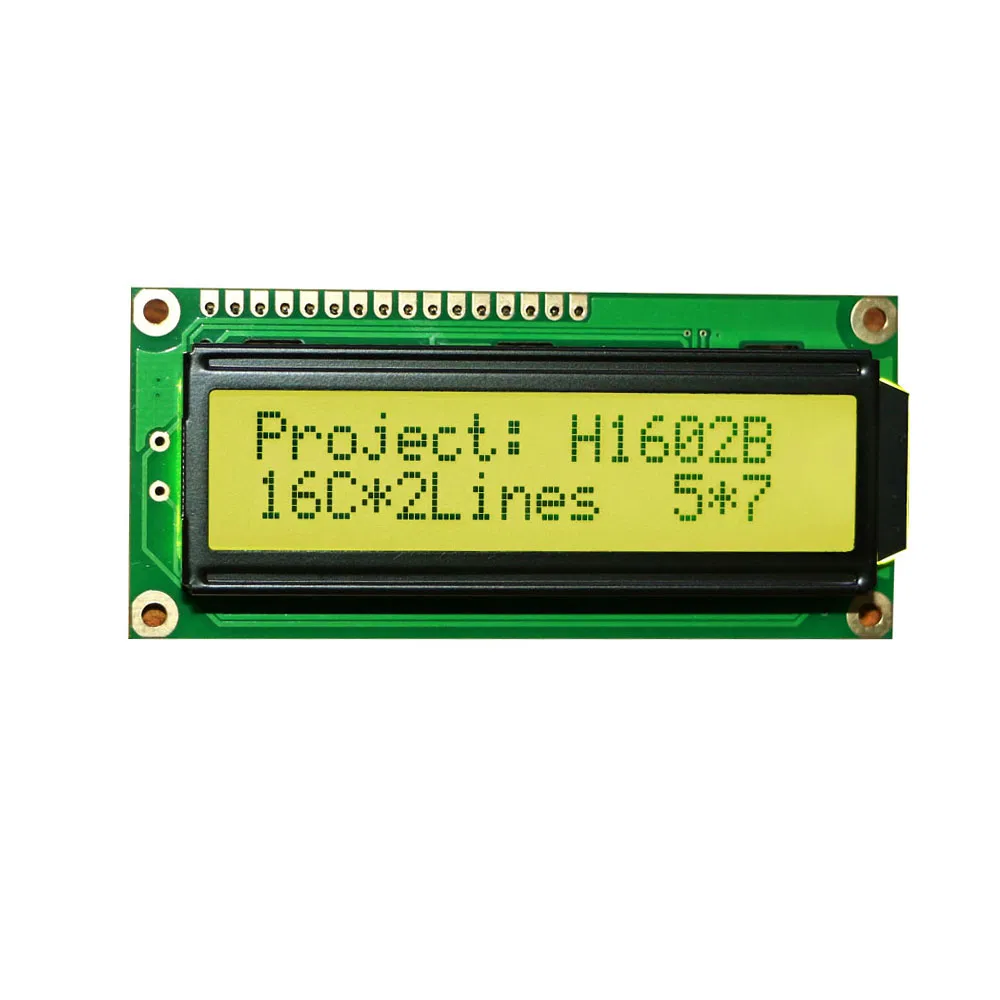 ЖК-дисплей COB 16x2, черный шрифт на белом фоне