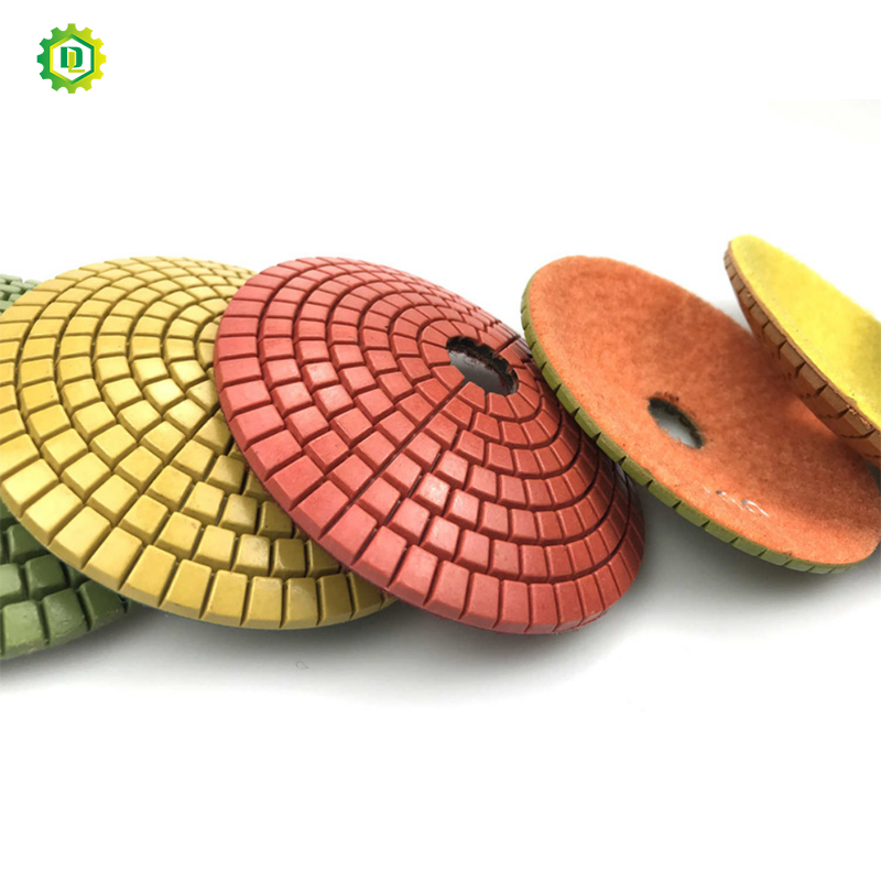 Dialead 100mm Diamond Flexible Convex Wet Resin Polishing Pad for Curve Granite and Marble