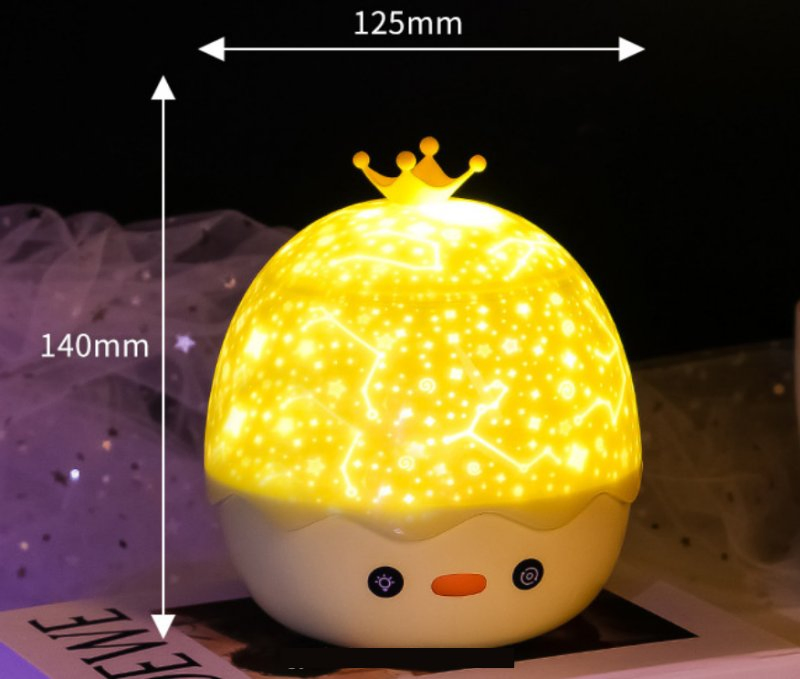 Bluetooth Speaker Music Crown Duck Projector Night Light LED