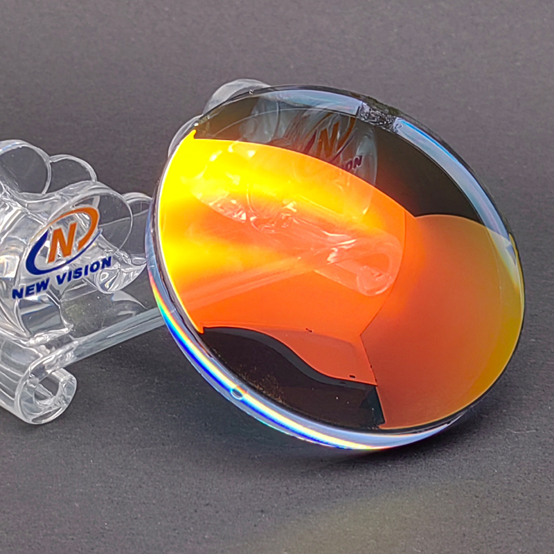 Semi-Finished Poiycarbonate Photochromic Lenses 1.591 PC Pgx Mirror Red Optical Eyewear Lens