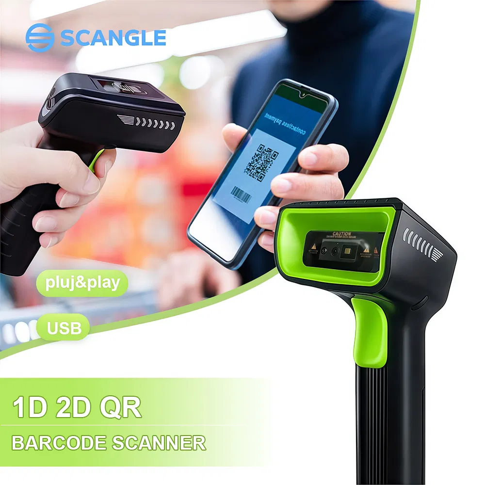Scangle Sgt-3303 Wired High Speed Barcode Scanner with Easy- to-Use USB Port for Supermarket in Stock