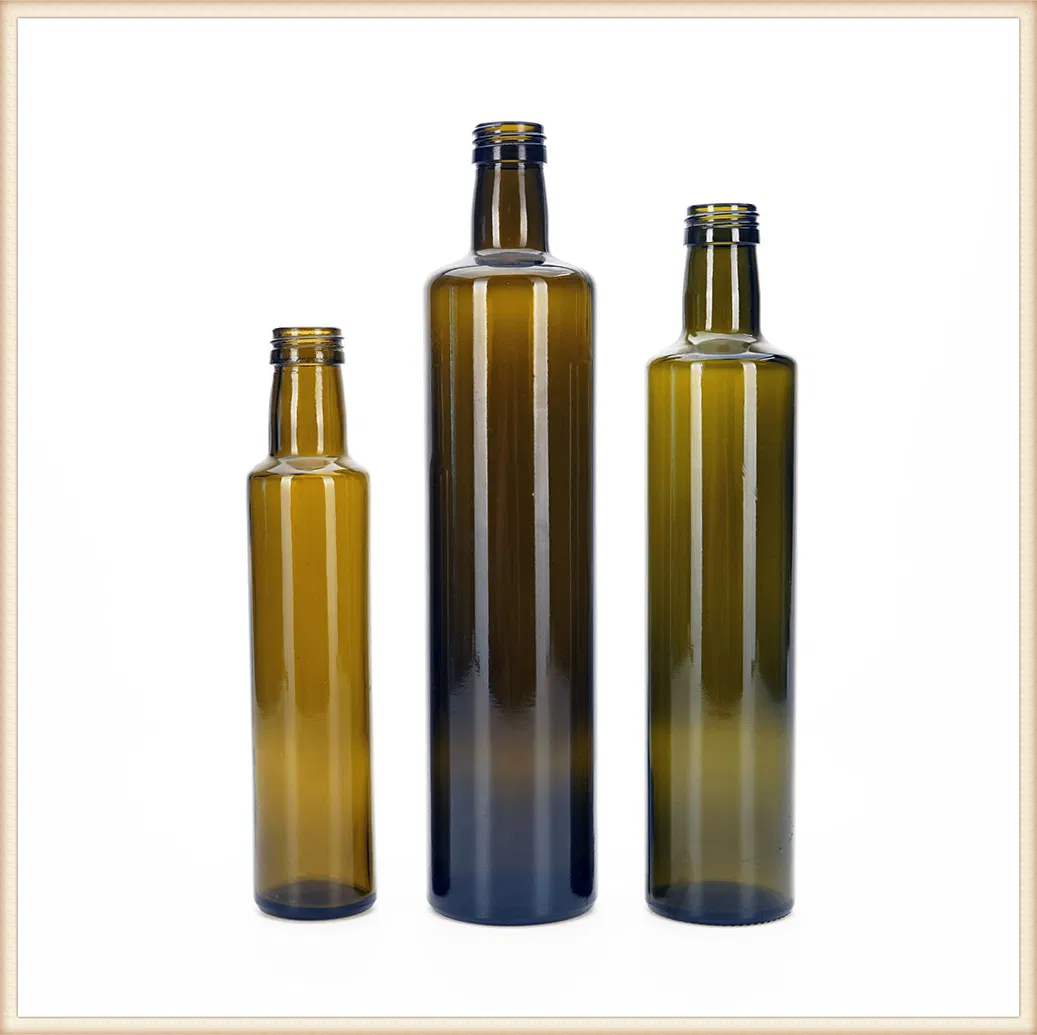 Bulk Supply 500ml Clear Glass Olive Bottle with Durable Thick Wall Construction Material