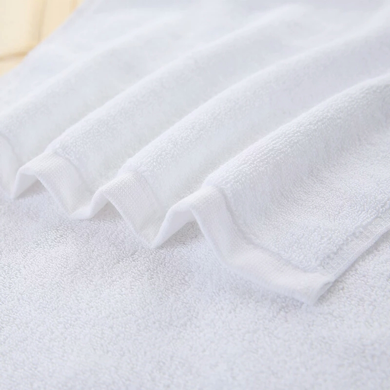Super Quality Customized Logo 100% White Cotton Hotel Bath Towel Set