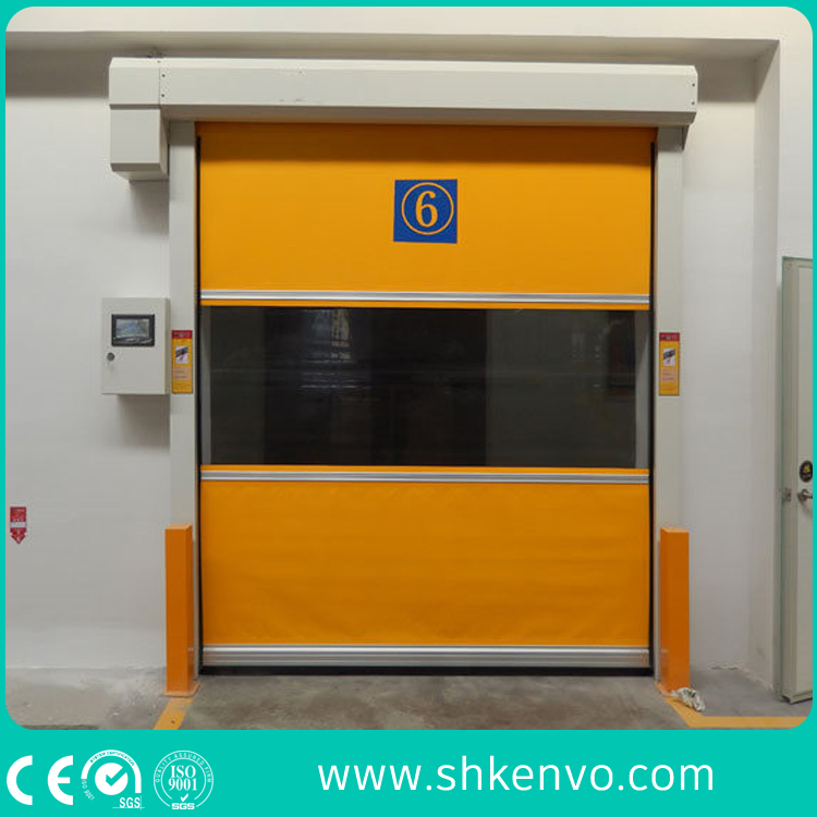 Industrial Automatic PVC Fabric High Speed Performance Fast Acting Rapid Rise Rolling Overhead Quick Roll up or Roller Shutter Door