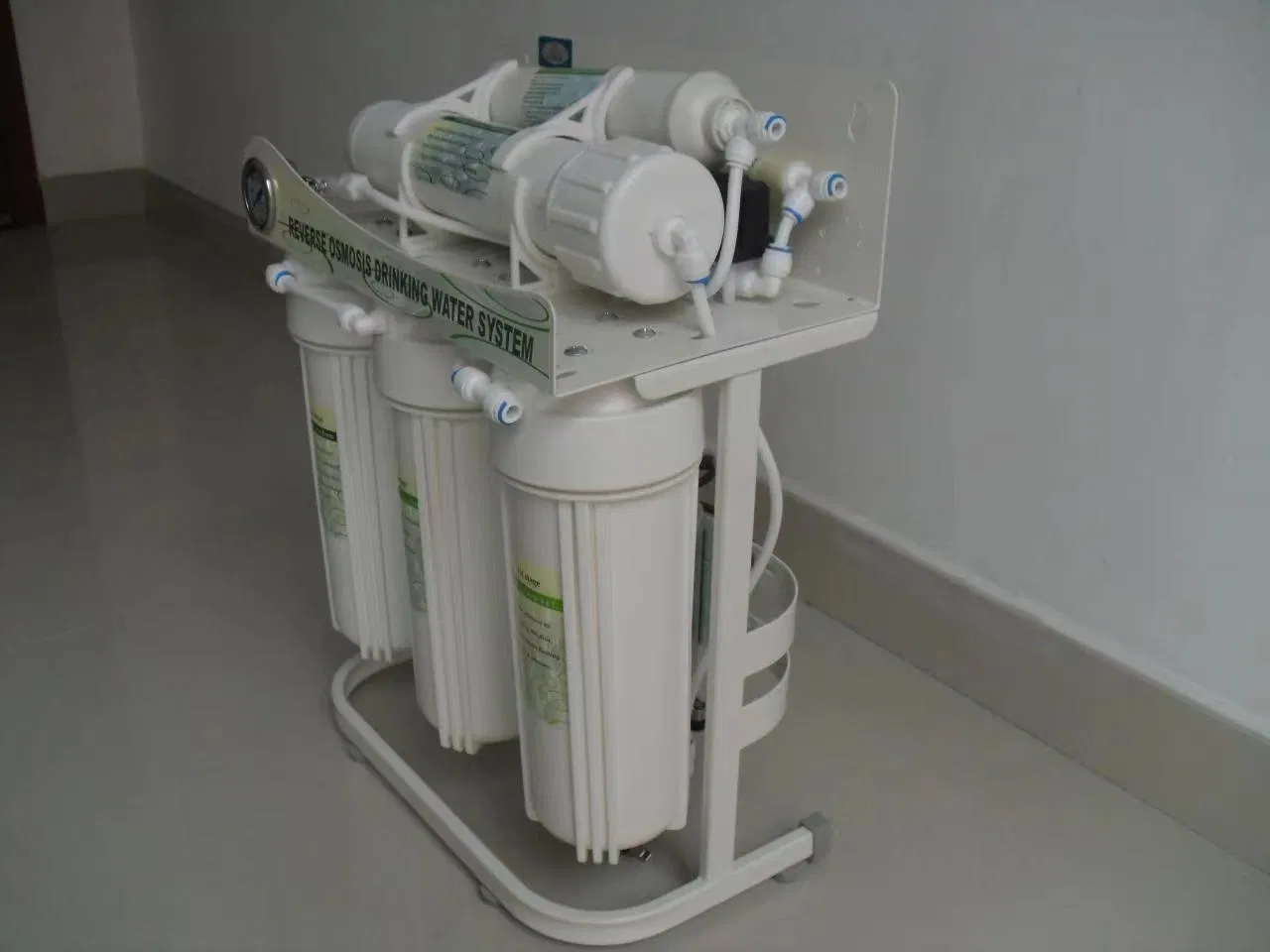 5 Stage Undersink Metal Stand RO Water Purifier with Pressure Gauge with Large Flow 400g 600g 800g 1000 Gpd