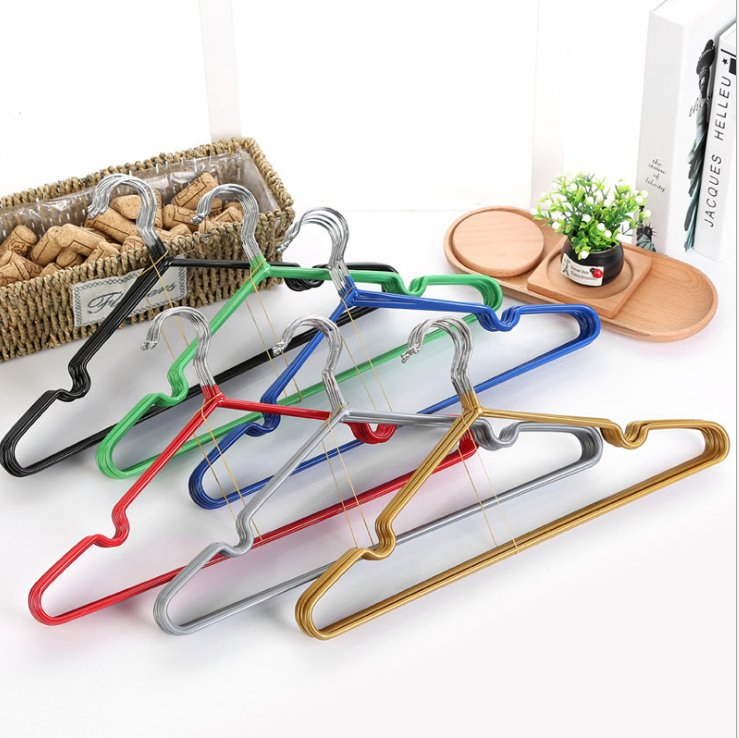 Plastic-Dipped Non-Slip Hanger, Adult and Child Metal Clothes Hanger, Home Seamless