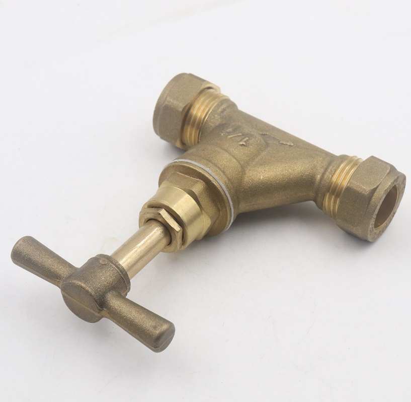 Garden Hose Brass Bibcock Valve Water Tap with T Handle
