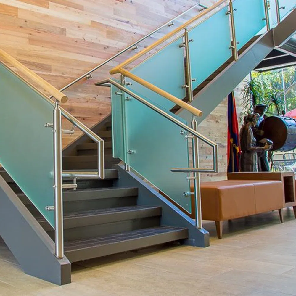 Simple Design Stainless Steel Tempered Glass Porch Balustrade with Ce