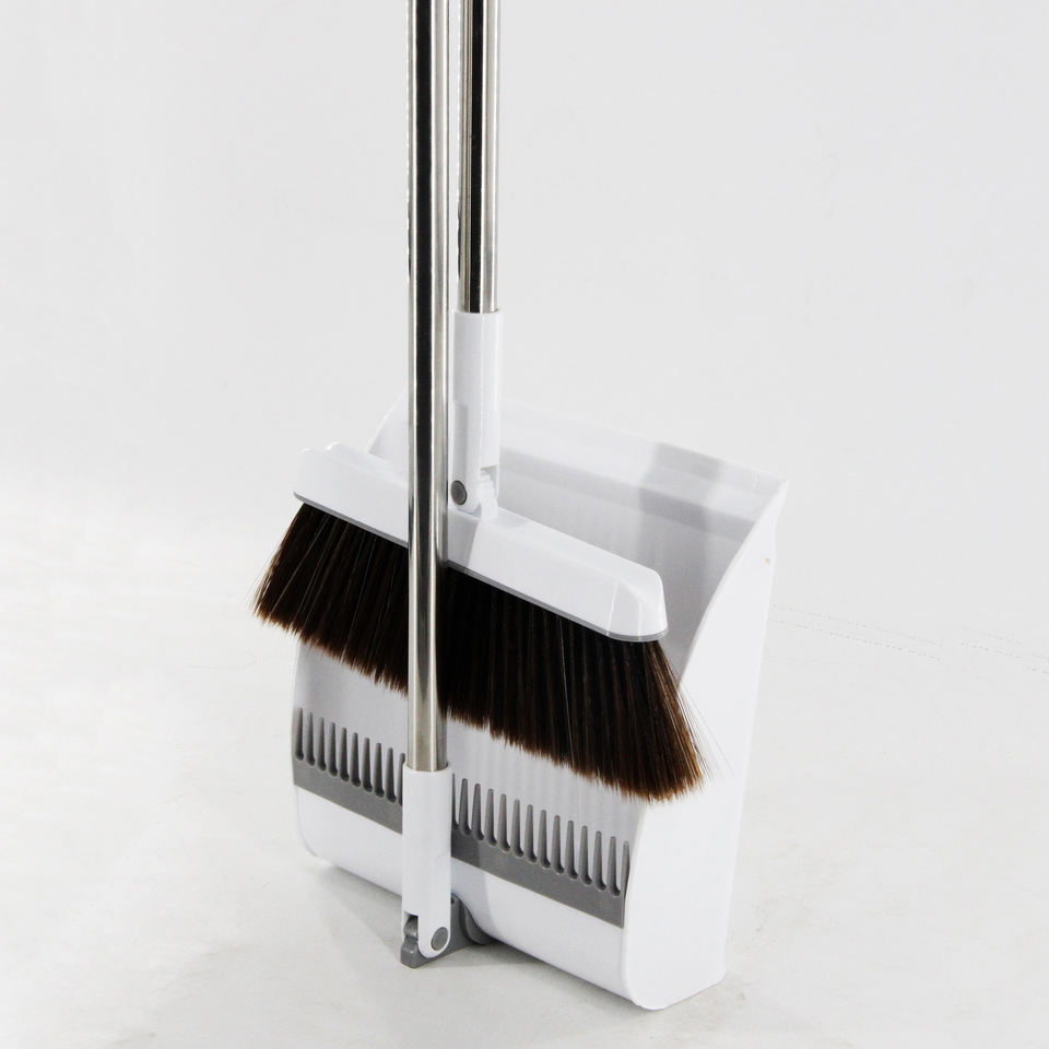 Household Soft Hair Floor Cleaning Extend Long Broom Handle Windproof Household Dustpan