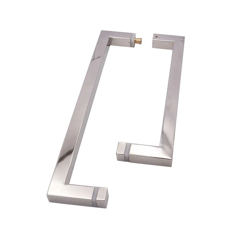 Luxury Design C Shape Polished External Door Handle Gold