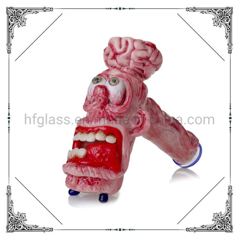 Phoenix 3D Hand Painting Monster Hammer and Bowl Smoking Glass Water Pipe 6 Arms Perc