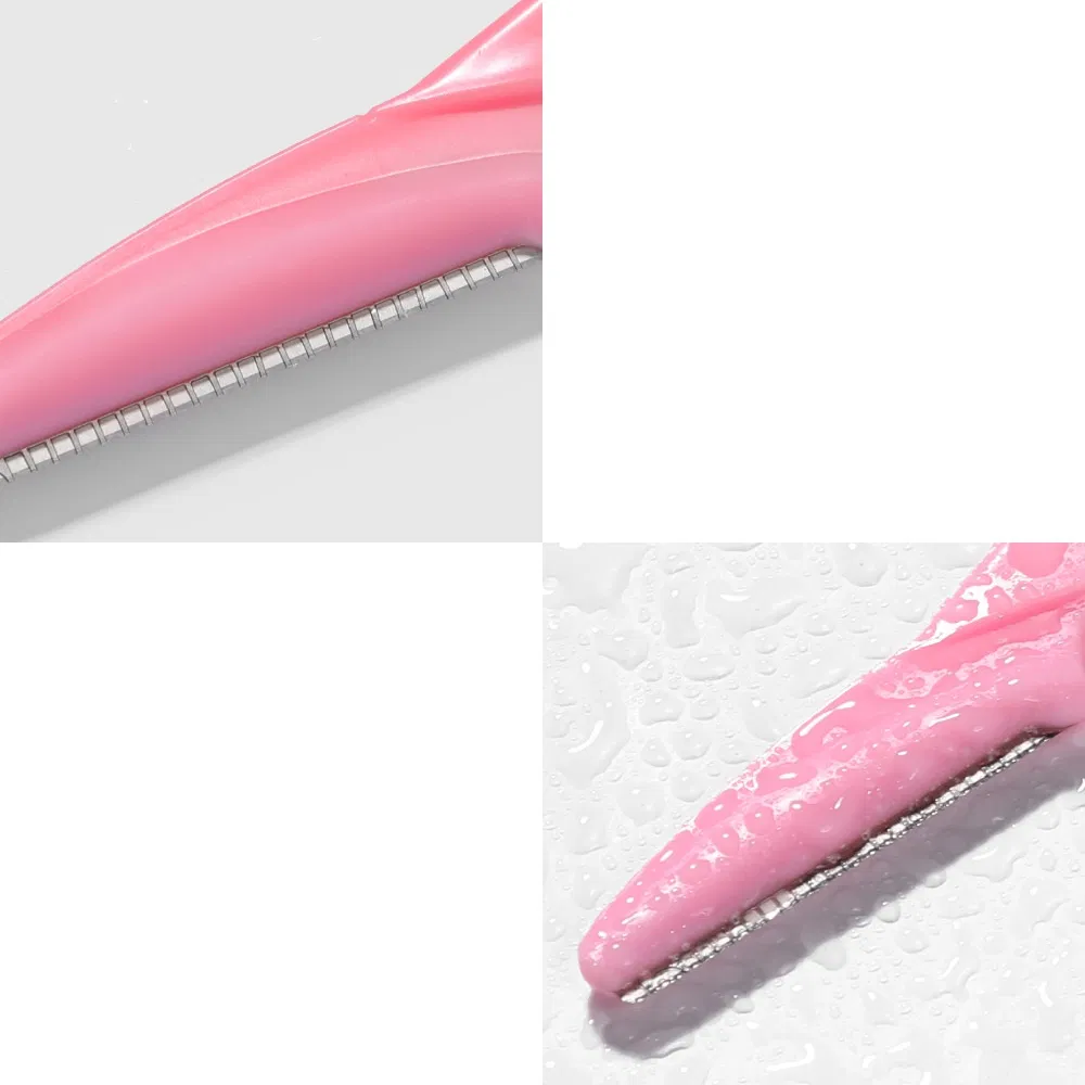 Factory Wholesale Beauty Tools Safety Pink Stainless Steel Razor Eyebrow Trimmer