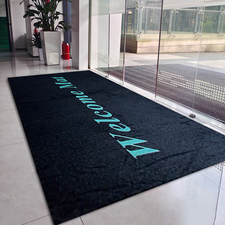 Gym Bathroom Area Rubber Mats Kitchen Flooring Rugs Capet Outdoor Logo Entrance Welcome Anti Slip Rubber Mat for Front Door