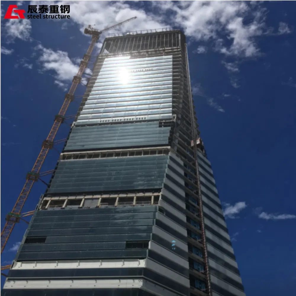 China Supplier Welded Hot Rolled Metal Steel Structure High-Rise Commercial Office Structure Building