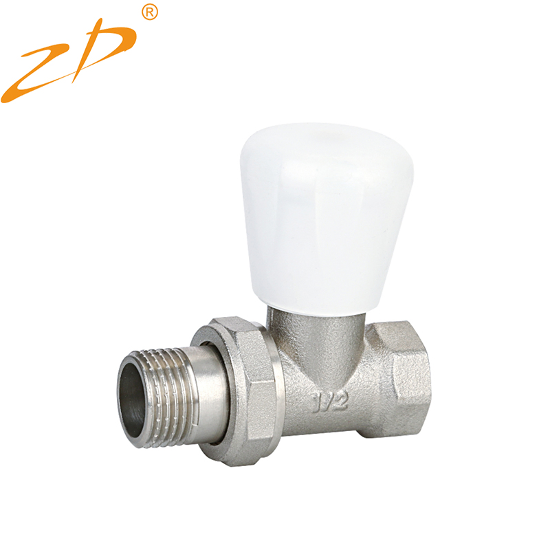 CE Certificate Brass Angle Type Radiator Heating System Valve
