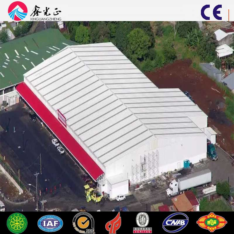 H Section Column Large Span Steel Structure Prefabricated Factory Workshop