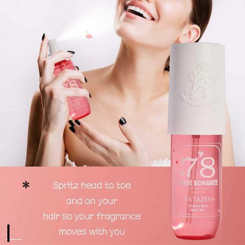 OEM Faint Fragrance Refreshing Not Greasy Rose Fragrance Spray/Perfume