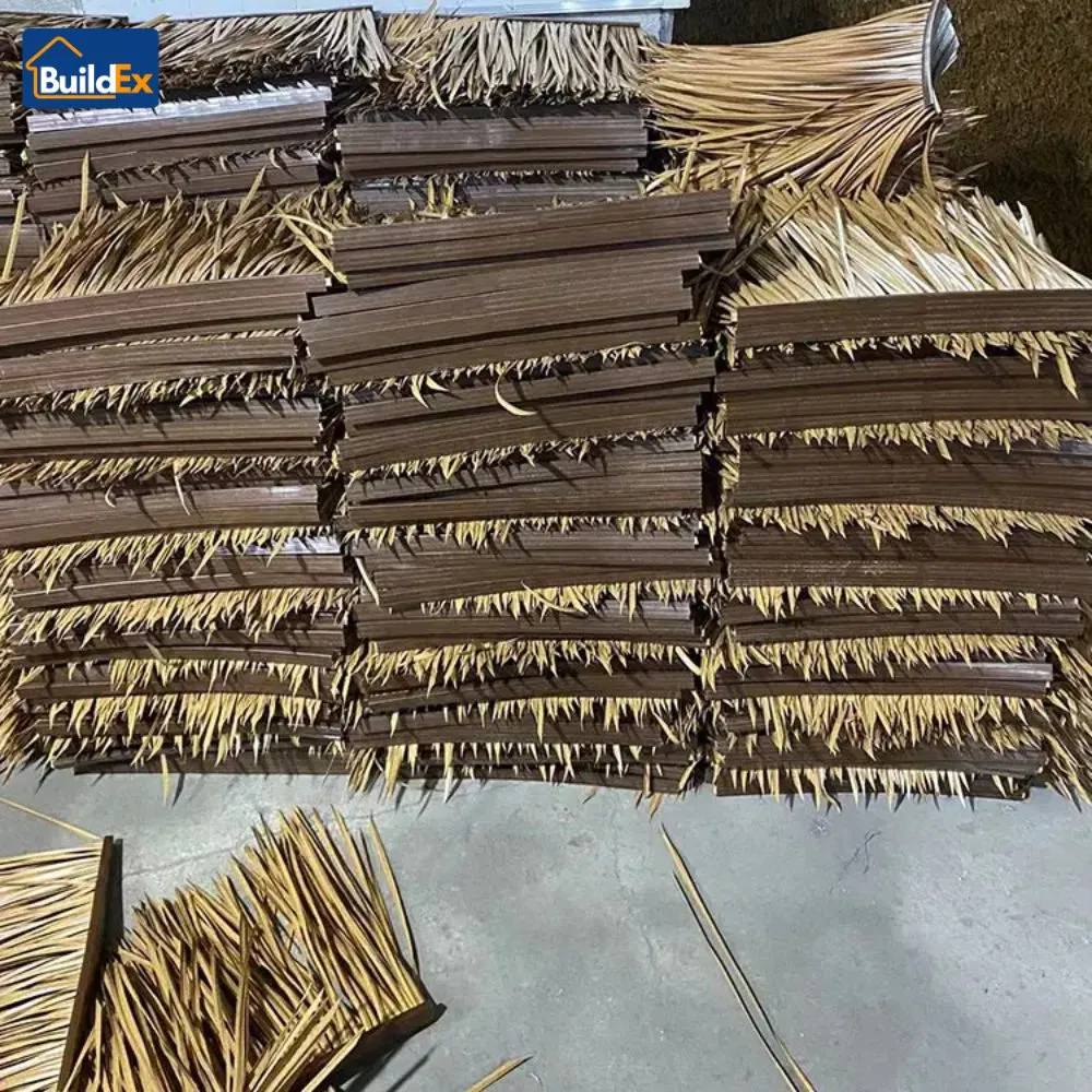 UV-Resistant PE Artificial Thatch Roof Roofing for Outdoor Pavilion and Hut Projects Construction
