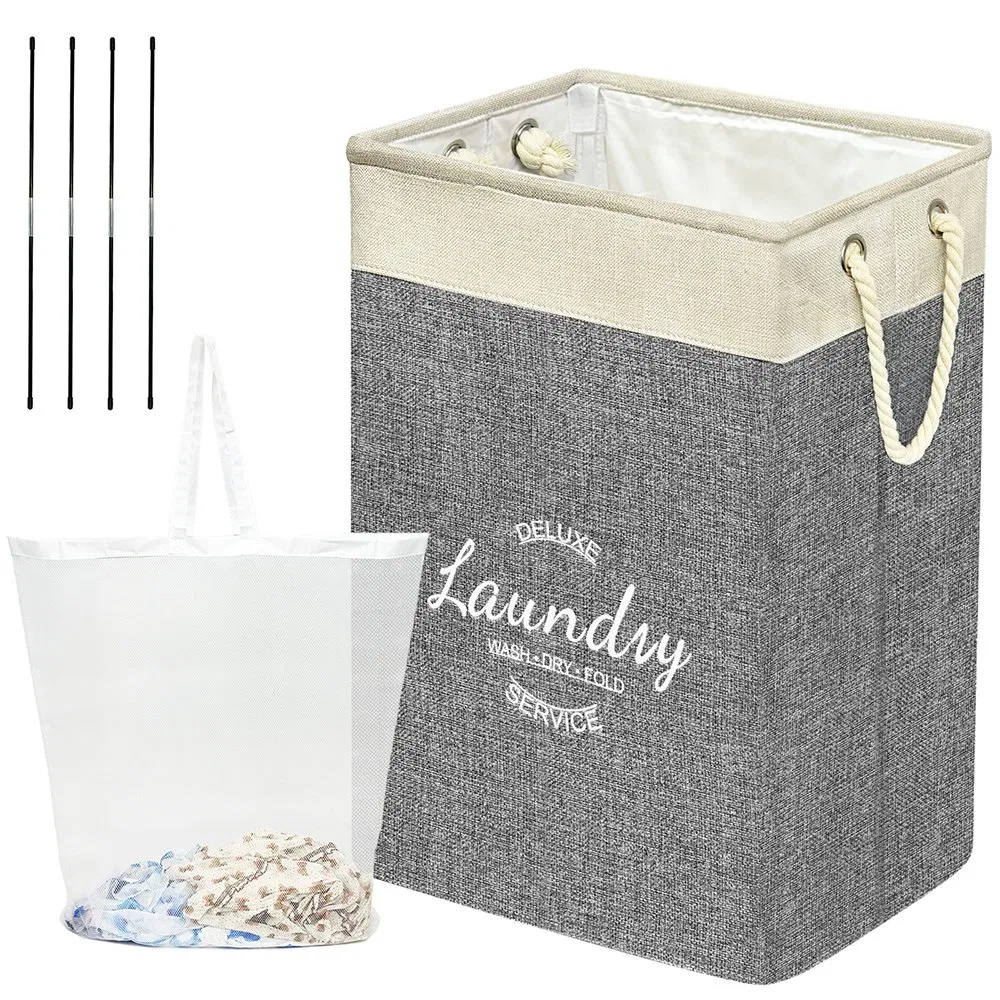 Custom Oxford Fabric Removable Bag Laundry Basket for Clothes with Handles