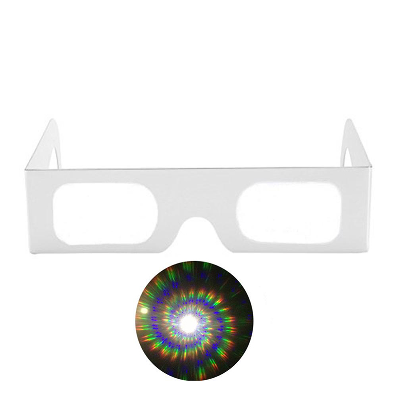 Wholesale Festival Paper 3D Firework Diffraction Glasses, Rainbow Diffraction 3D Glass